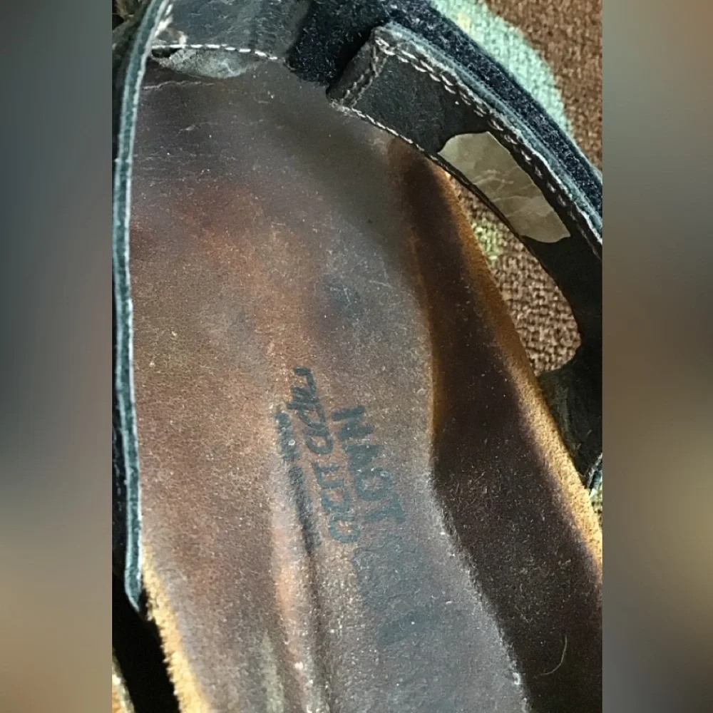 NAOT Malibu Black Leather Sandal Beaded US 9 EU 40
